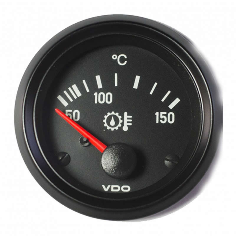 VDO Cockpit International Gear oil temperature 150°C 52mm 24V gauge